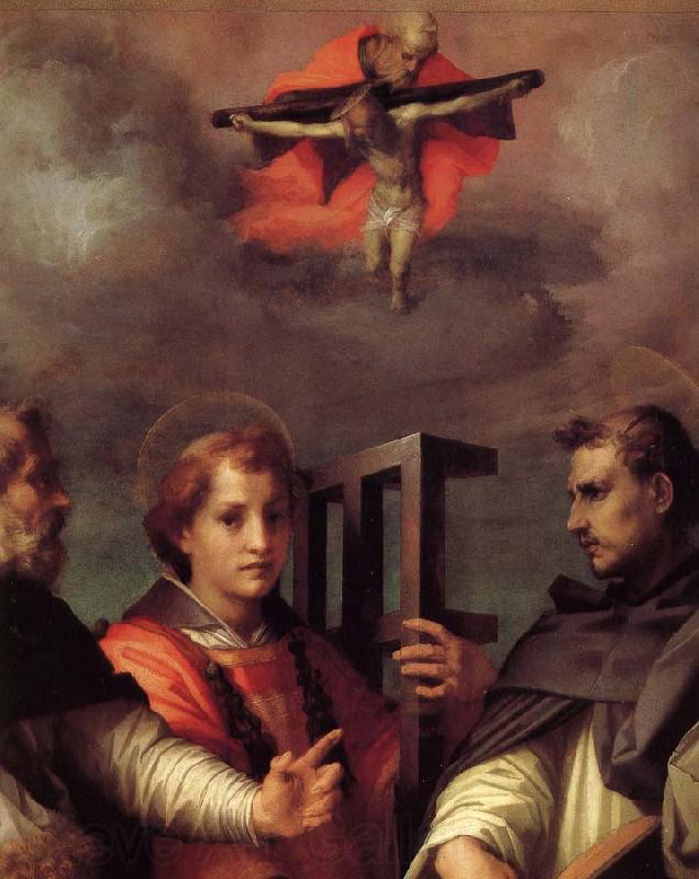 Andrea del Sarto Saint Augustine to reveal the mysteries of the three